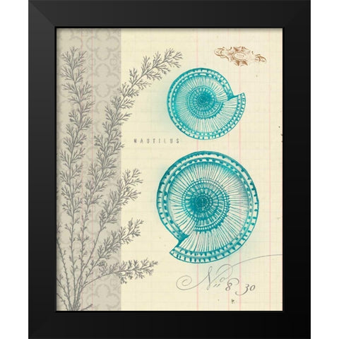 Sea Life 4 Black Modern Wood Framed Art Print by Z Studio