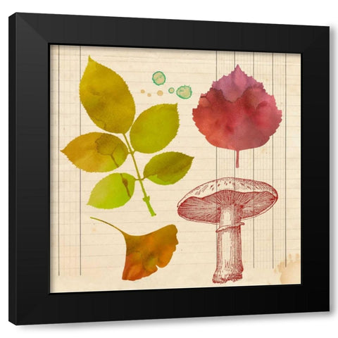 Archive Interpretations 2 Black Modern Wood Framed Art Print with Double Matting by Z Studio