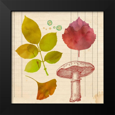 Archive Interpretations 2 Black Modern Wood Framed Art Print by Z Studio