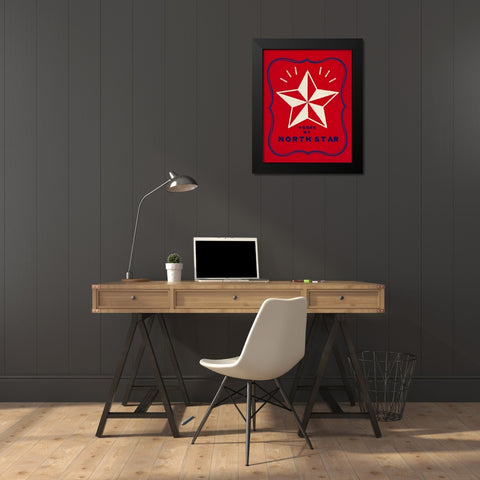 Nautical Advice 3 Black Modern Wood Framed Art Print by Z Studio