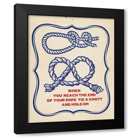Nautical Advice 4 Black Modern Wood Framed Art Print with Double Matting by Z Studio