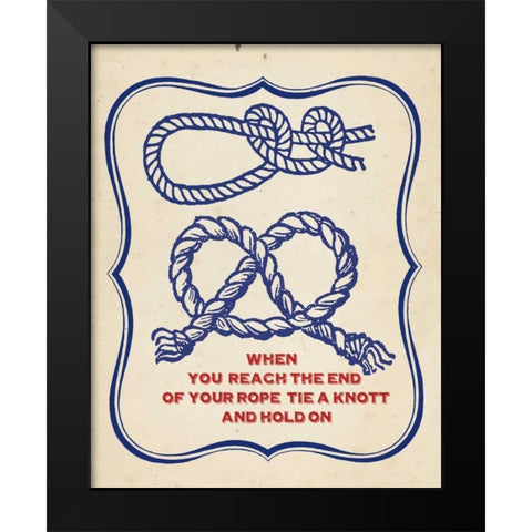 Nautical Advice 4 Black Modern Wood Framed Art Print by Z Studio