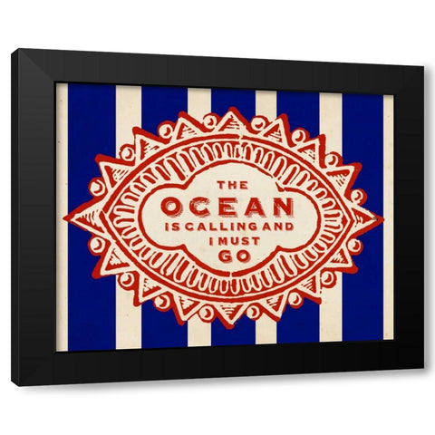 Nautical Advice 5 Black Modern Wood Framed Art Print with Double Matting by Z Studio