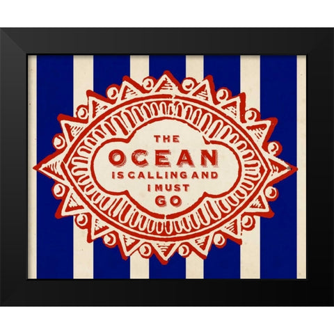 Nautical Advice 5 Black Modern Wood Framed Art Print by Z Studio