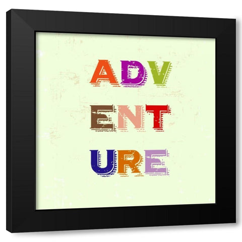 Lets Travel 3 Black Modern Wood Framed Art Print with Double Matting by Z Studio