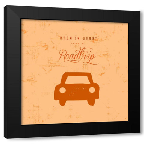 Lets Travel 4 Black Modern Wood Framed Art Print by Z Studio