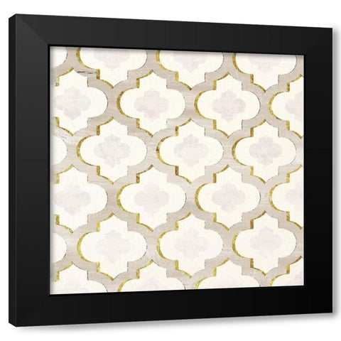 GILDED AESTHETIC MOROCCAN Black Modern Wood Framed Art Print by Dos Santos, Bella
