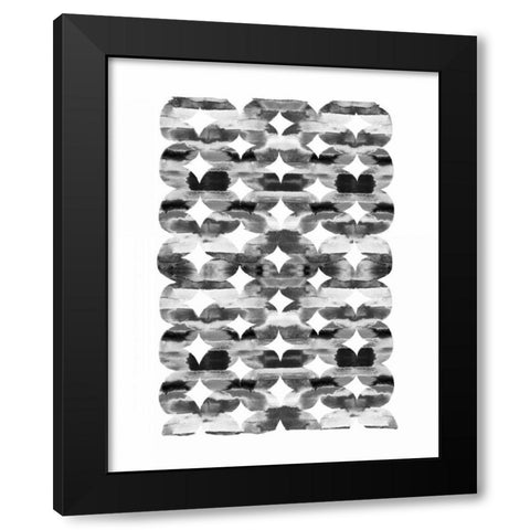 Global Influence 1  Black Modern Wood Framed Art Print with Double Matting by Dos Santos, Bella