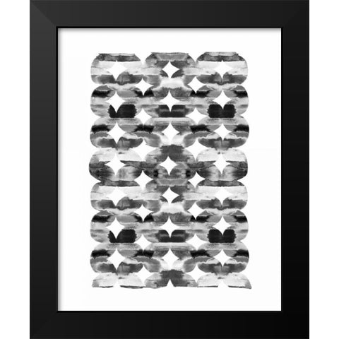 Global Influence 1  Black Modern Wood Framed Art Print by Dos Santos, Bella
