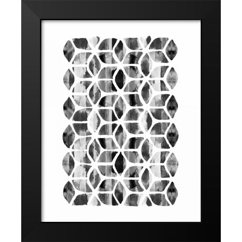 Global Influence 2  Black Modern Wood Framed Art Print by Dos Santos, Bella