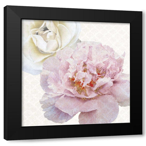 Quiet Florals Black Modern Wood Framed Art Print by Dos Santos, Bella