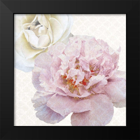 Quiet Florals Black Modern Wood Framed Art Print by Dos Santos, Bella