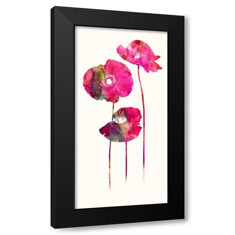 Vibrancy Black Modern Wood Framed Art Print by Dos Santos, Bella