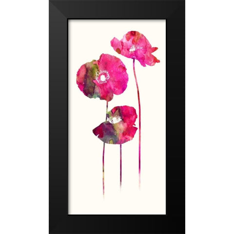 Vibrancy Black Modern Wood Framed Art Print by Dos Santos, Bella