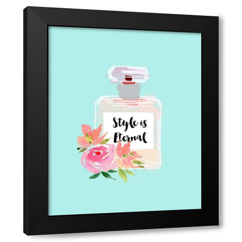 Style Is Eternal Black Modern Wood Framed Art Print by Dos Santos, Bella