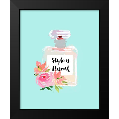 Style Is Eternal Black Modern Wood Framed Art Print by Dos Santos, Bella