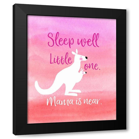 Sleep Well Black Modern Wood Framed Art Print with Double Matting by Dos Santos, Bella
