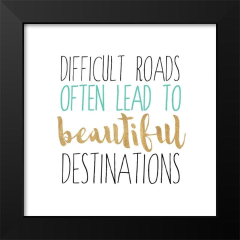 Beautiful Destinations Black Modern Wood Framed Art Print by Dos Santos, Bella