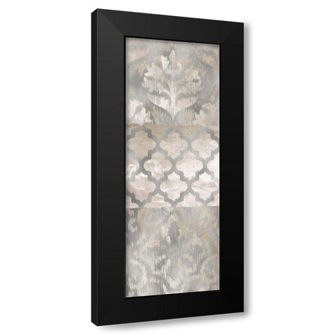 Silk Ikat Panel 2 Black Modern Wood Framed Art Print with Double Matting by Dos Santos, Bella