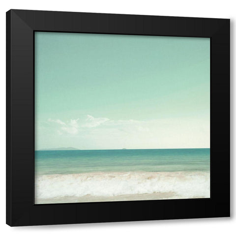 Sea View Black Modern Wood Framed Art Print by Dos Santos, Bella