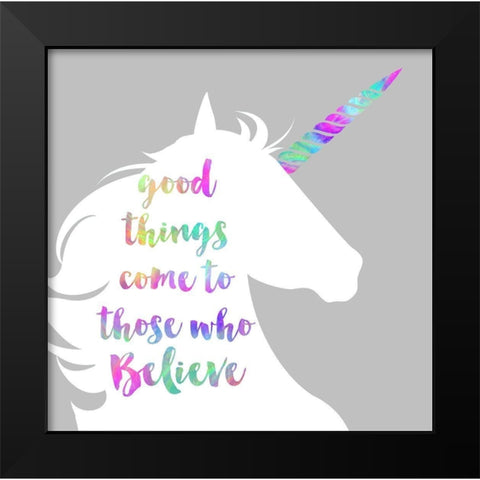 Good Things Black Modern Wood Framed Art Print by Dos Santos, Bella