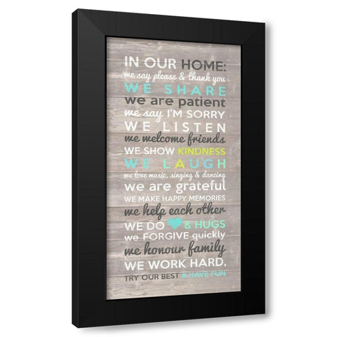 In Our Home Black Modern Wood Framed Art Print with Double Matting by Dos Santos, Bella