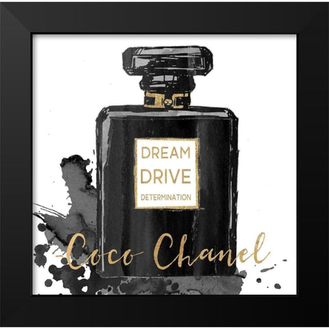 DREAM, DRIVE, DETERMINATION Black Modern Wood Framed Art Print by Dos Santos, Bella