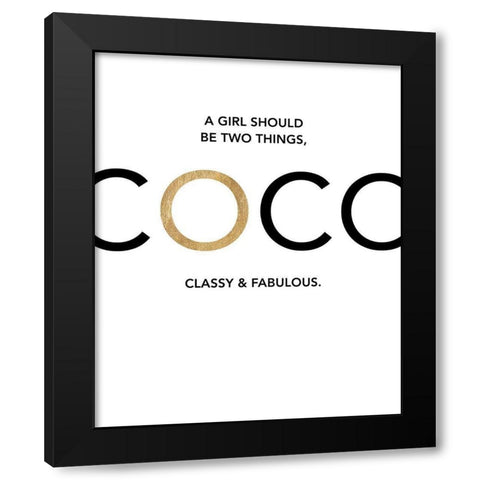 Coco, Classy and Fab Black Modern Wood Framed Art Print with Double Matting by Dos Santos, Bella