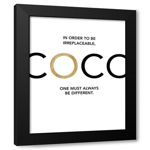 Coco - Irreplaceable Black Modern Wood Framed Art Print with Double Matting by Dos Santos, Bella