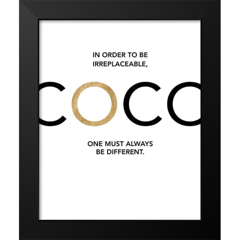 Coco - Irreplaceable Black Modern Wood Framed Art Print by Dos Santos, Bella