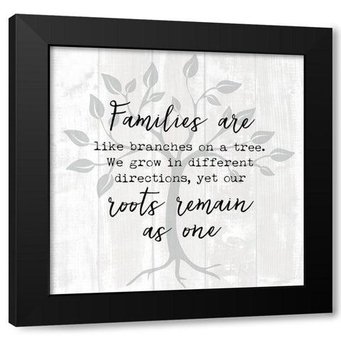 Roots Black Modern Wood Framed Art Print with Double Matting by Dos Santos, Bella