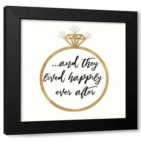 Happily Ever After Black Modern Wood Framed Art Print with Double Matting by Dos Santos, Bella
