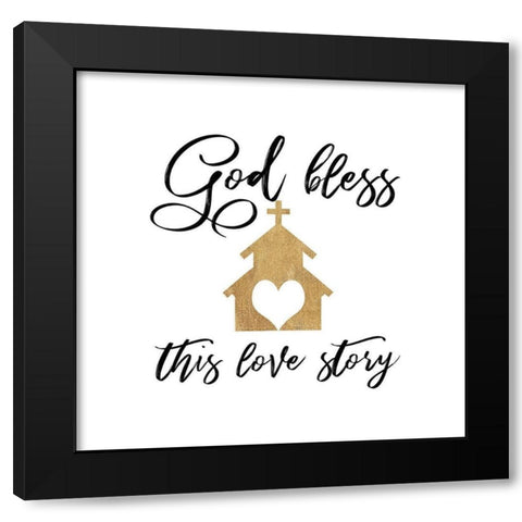 Our Love Story Black Modern Wood Framed Art Print with Double Matting by Dos Santos, Bella