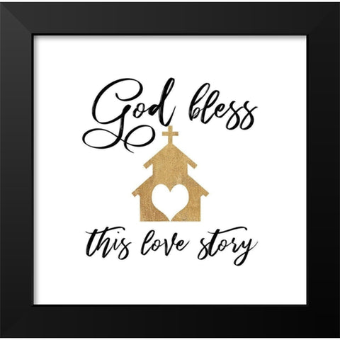 Our Love Story Black Modern Wood Framed Art Print by Dos Santos, Bella