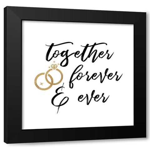 Forever And Ever Black Modern Wood Framed Art Print by Dos Santos, Bella