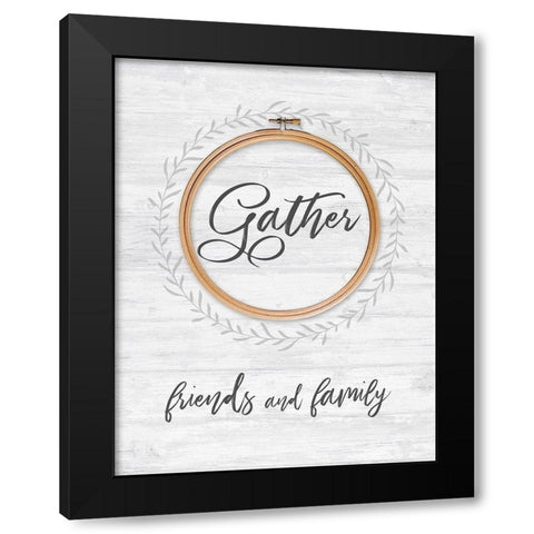 Gather Friends and Family Black Modern Wood Framed Art Print with Double Matting by Dos Santos, Bella
