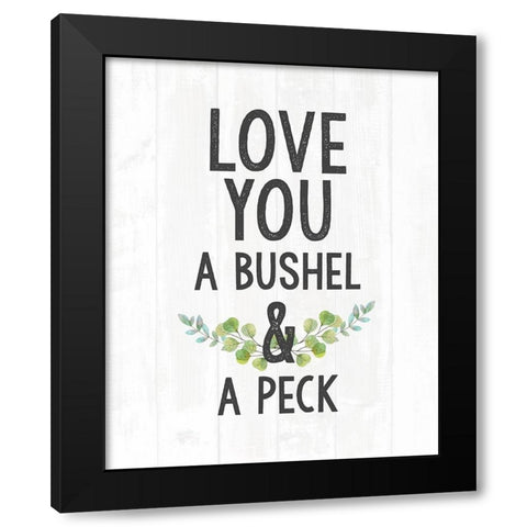A Bushel and A Peck Black Modern Wood Framed Art Print with Double Matting by Dos Santos, Bella