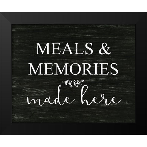 Meal and Memories Black Modern Wood Framed Art Print by Dos Santos, Bella