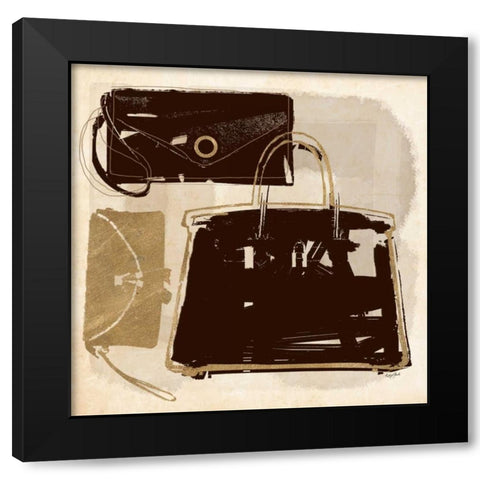 Mod Bags Black Modern Wood Framed Art Print by York, Katie