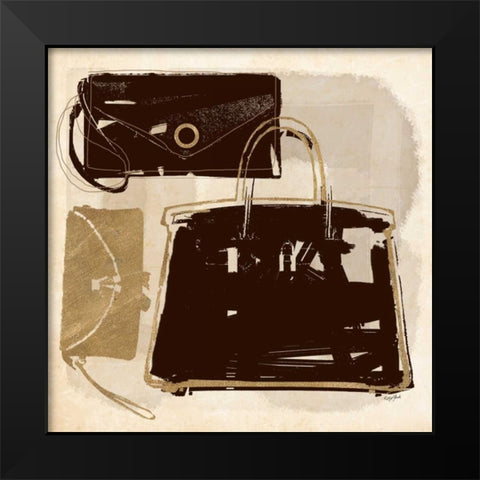 Mod Bags Black Modern Wood Framed Art Print by York, Katie