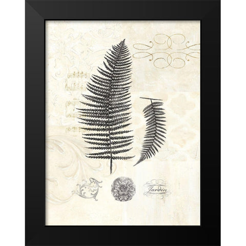 FILIGREE FERN Black Modern Wood Framed Art Print by Ross, Devon