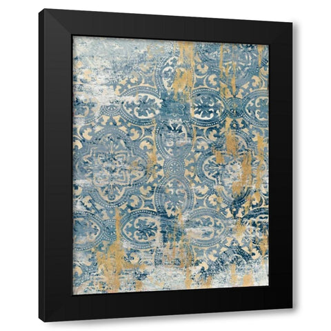 Moroccan Faded Global Black Modern Wood Framed Art Print with Double Matting by Ross, Devon