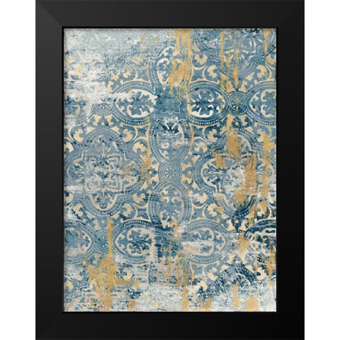 Moroccan Faded Global Black Modern Wood Framed Art Print by Ross, Devon