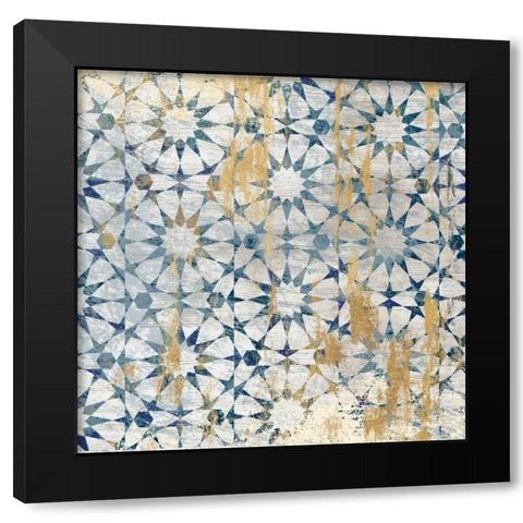 Medina Tile 2 Black Modern Wood Framed Art Print by Ross, Devon