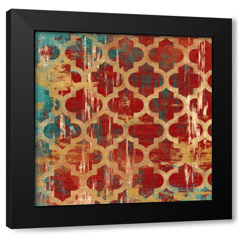 Kasbah Tile 1 Black Modern Wood Framed Art Print with Double Matting by Ross, Devon