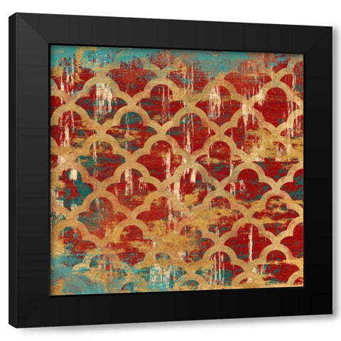Kasbah Tile 2 Black Modern Wood Framed Art Print by Ross, Devon