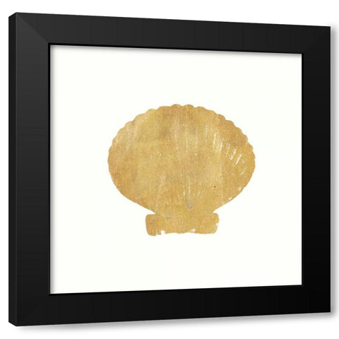 24 Karat Shell Black Modern Wood Framed Art Print by Ross, Devon