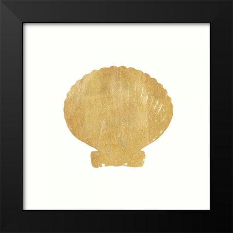 24 Karat Shell Black Modern Wood Framed Art Print by Ross, Devon