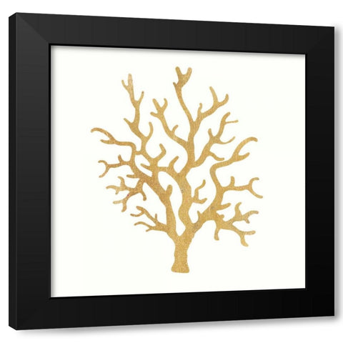24 Karat Coral Black Modern Wood Framed Art Print by Ross, Devon
