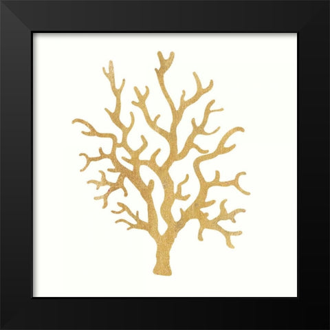 24 Karat Coral Black Modern Wood Framed Art Print by Ross, Devon